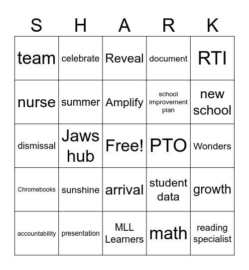 JAWS Bingo Card