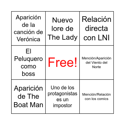 Little Nightmares III bingo Card