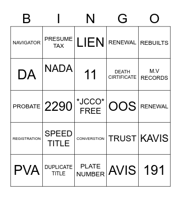 JCCO TERM BINGO Card