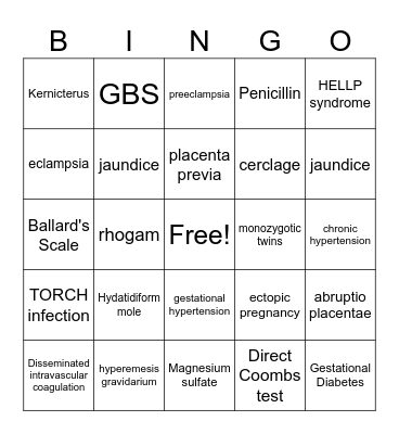 OB BINGO Card