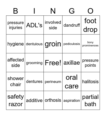 Chapter 13 vocab Bingo Card