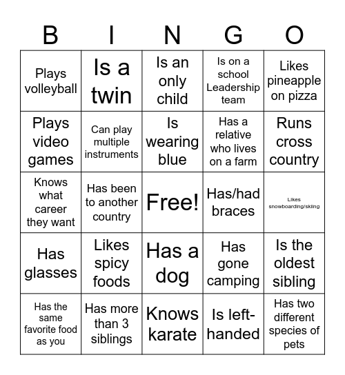 GHT Icebreaker 23-24 Bingo Card