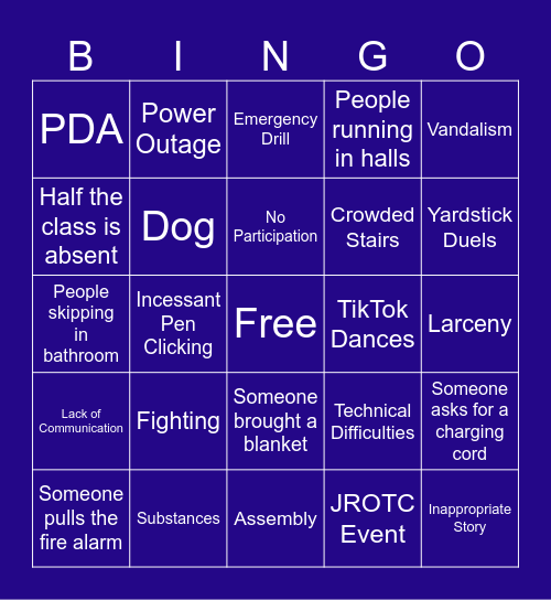 EC Bingo Card