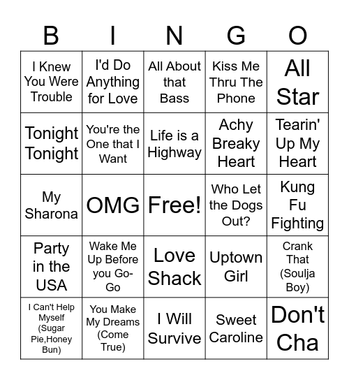 Cheesy! Bingo Card