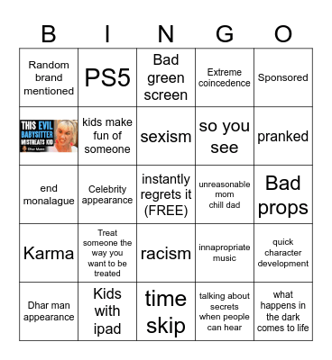 Dhar Man Bingo v.0 Bingo Card