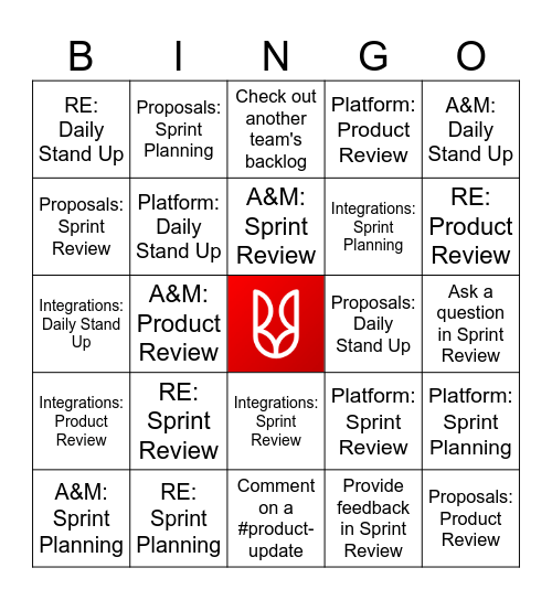 Scrum Bingo 🐰 Bingo Card
