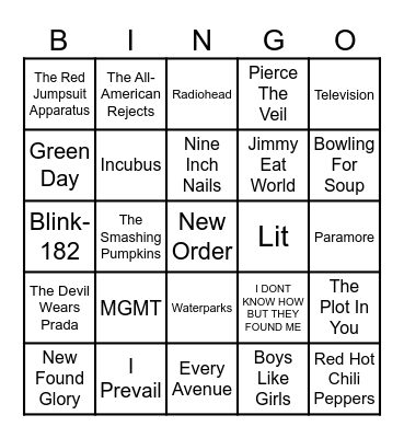 Alternative Bingo Card