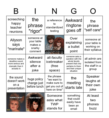 Back-to-School Bingo Card