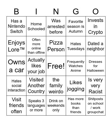 Memaly Bingo Aug '23 Bingo Card