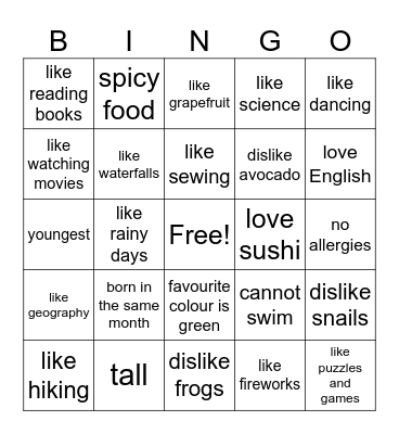 Jewell-Sensei's Bingo Card