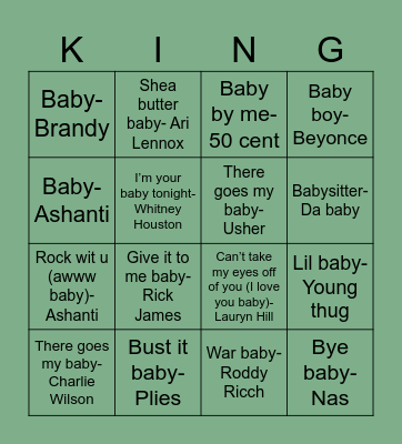 BABY BINGO Card