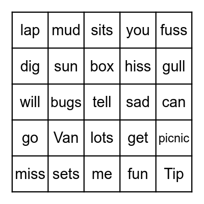 Stage Four: Sad Tip Bingo Card