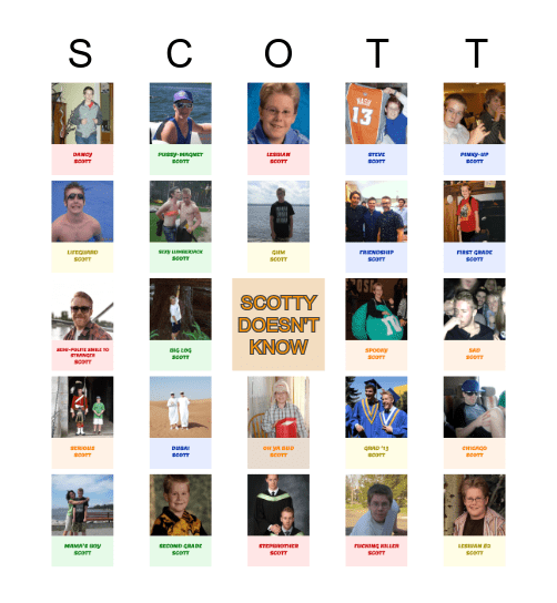 SCOTT Bingo Card