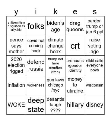 fox superbowl Bingo Card