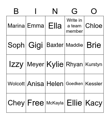 Ice Breaker Bingo Card