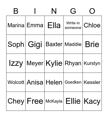 Ice Breaker Bingo Card