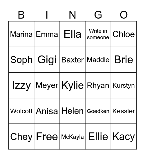 Ice Breaker Bingo Card