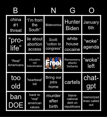 Oh, MAGA! My Attorneys are Getting Arrested! (bingo 2023 G0P primary debate - 1st) Bingo Card
