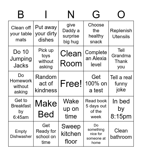 Blue Sisters Monthly Bingo Card