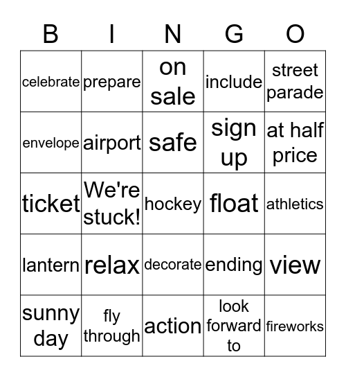 Module 5 Revision Bingo Card