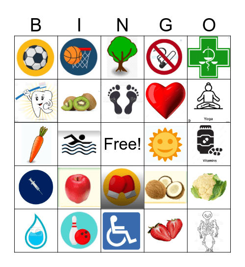 Health Week 2023 Bingo Card