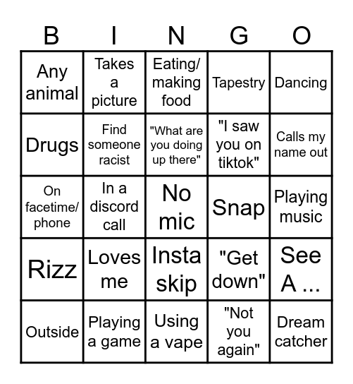 Ome :) Bingo Card