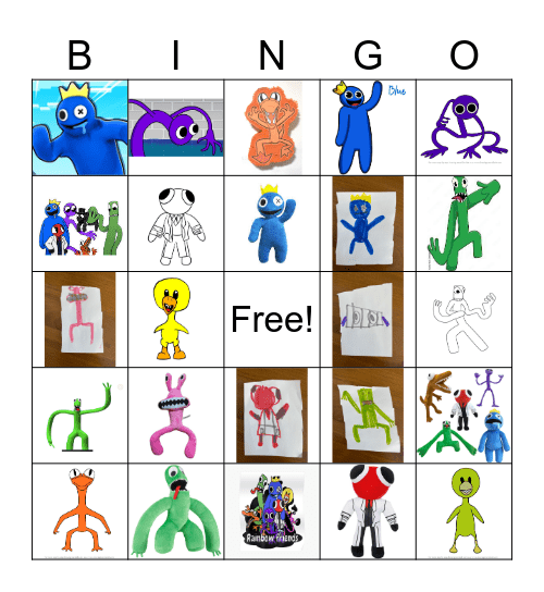 Rainbow Friends Bingo Card