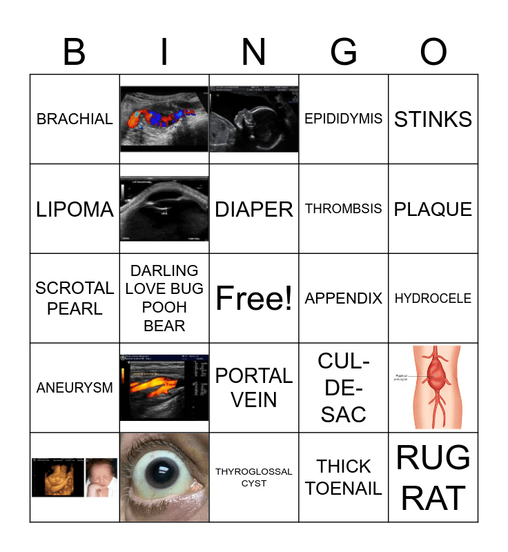 ULTRASOUND Bingo Card