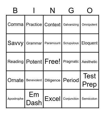 Week 1 Bingo Card