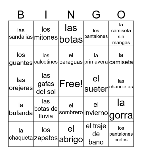 Bingo Card