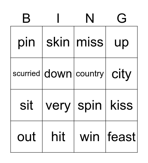 Unit 1 Week 2 words Bingo Card