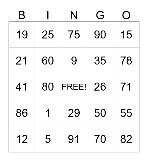 Jeremy Angel Bingo Card