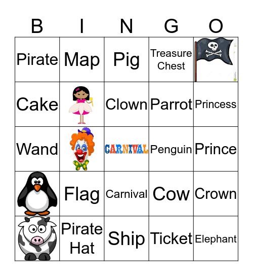 Carnival Bingo Card