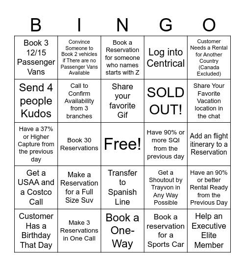 Enterprise BINGO! Bingo Card