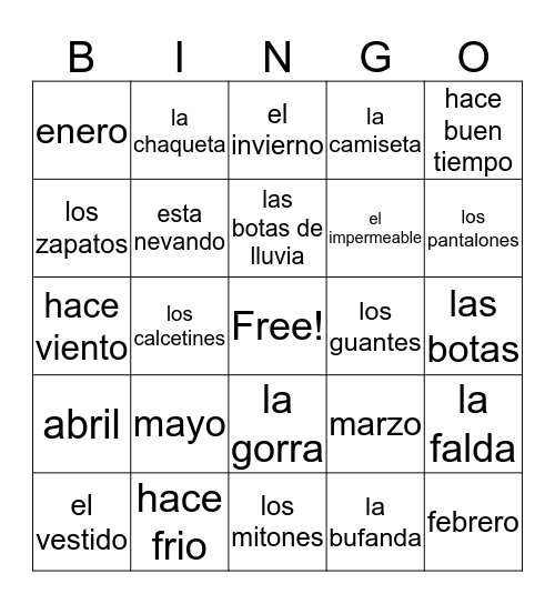 Bingo Card