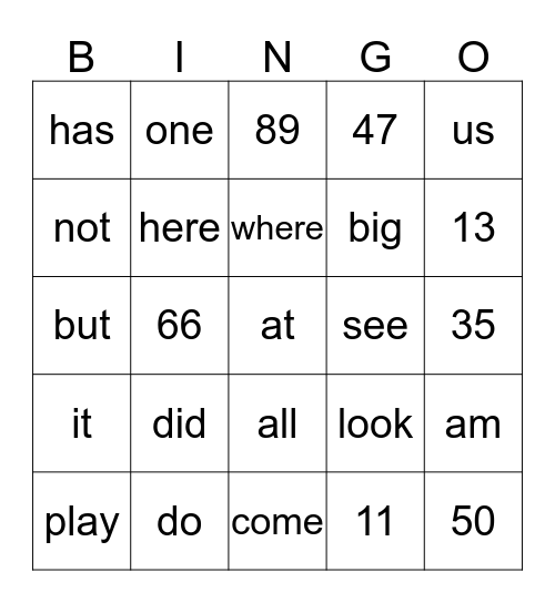 February 15 Bingo Card