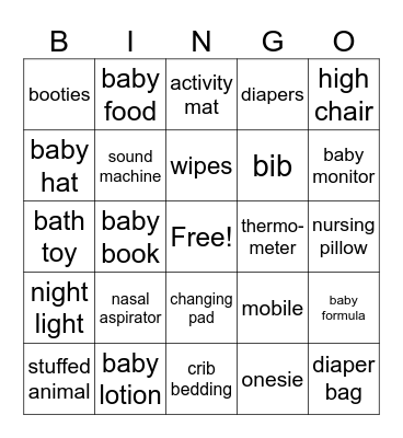 It's A Girl! Bingo Card