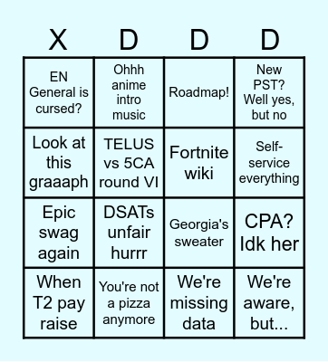 ALL HANDS BINGO Card