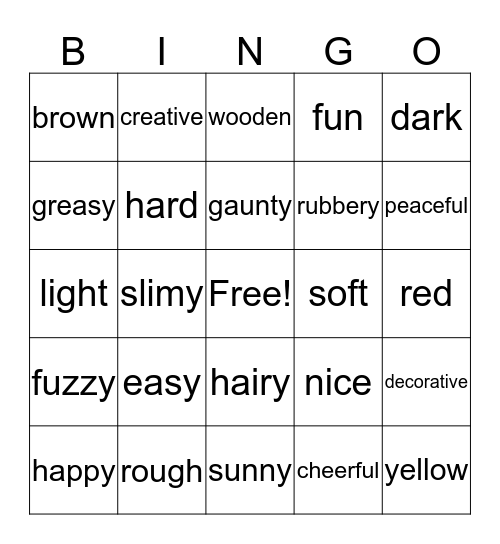 Medical Bingo Card