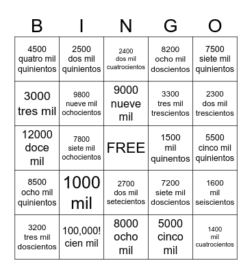 BINGO Card