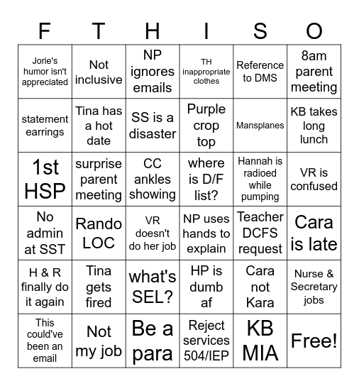 Bingo Card