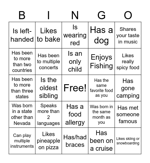 CAEO Icebreaker Bingo: Find Someone Who Bingo Card