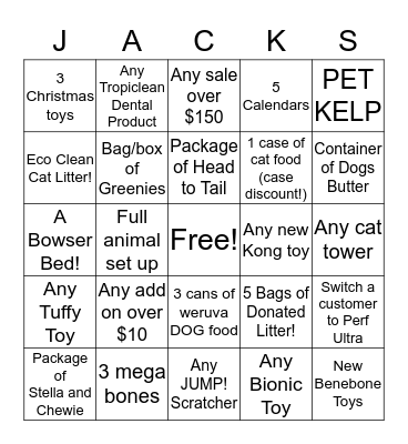 Add on Bingo! Bingo Card