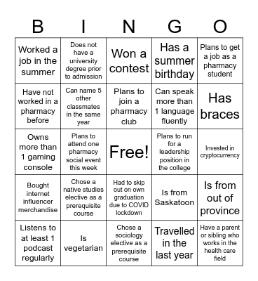 EL Bingo Card