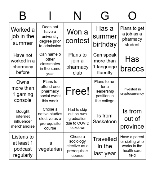 EL Bingo Card