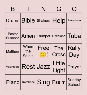 Elders of Jazz Bingo Card