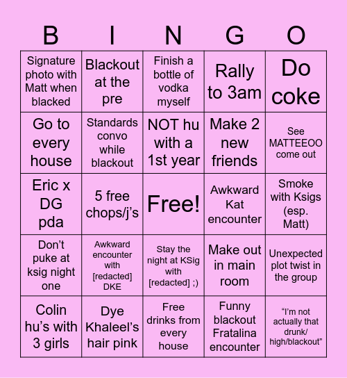 JUMPSTART 2023 Bingo Card