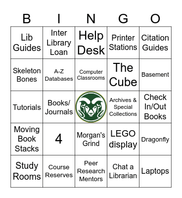 CSU Morgan Library BINGO Card