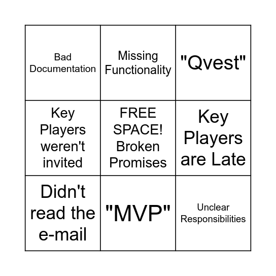Journey Bingo! Bingo Card