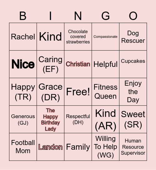 Happy Birthday Morgan Bingo Card